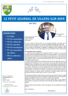 Le Petit Journal De Villers Avril 2021