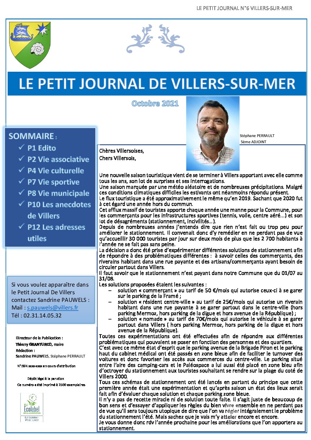 Le Petit Journal de Villers n°6 du Mois D’octobre