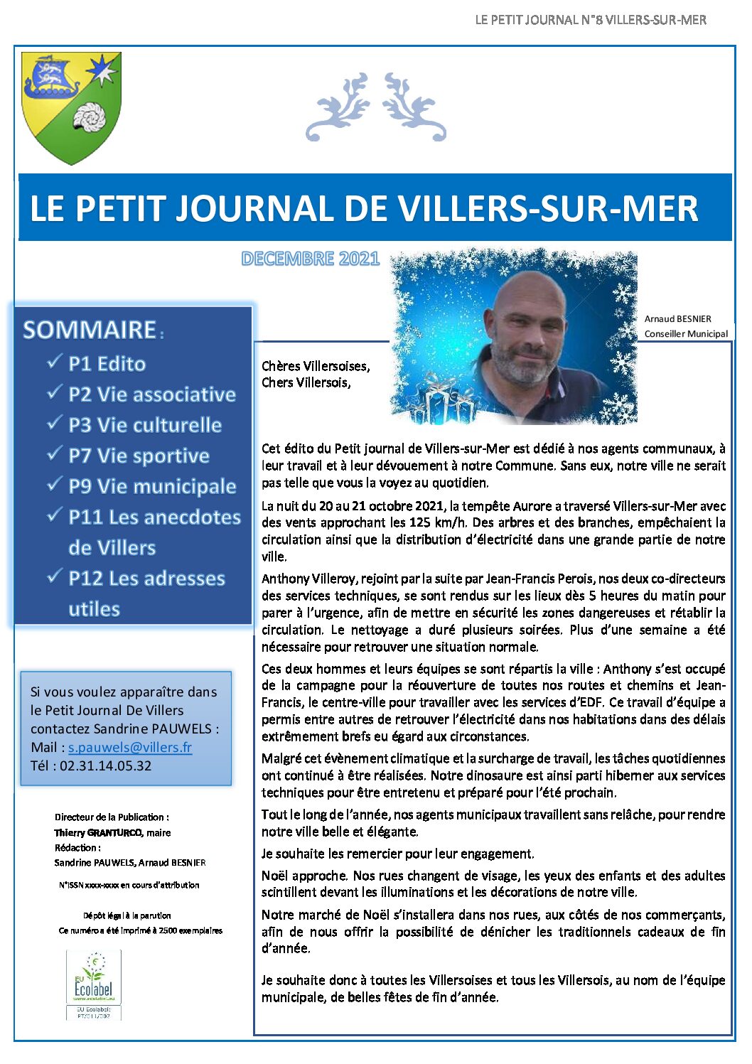 Le Petit Journal de Villers n°8 Décembre