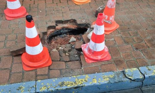 TRAVAUX : effondrement de chaussée rue Michel d’Ornano