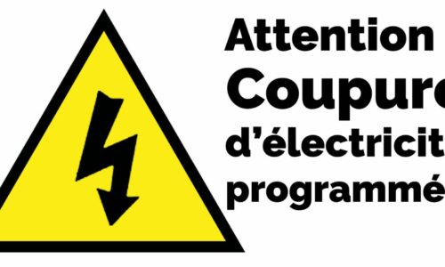 COMMUNICATION DE LA MAIRIE : programmation de coupures de courant. Lisez attentivement