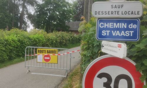 Travaux | Le chemin de St-Vaast fermé à la circulation