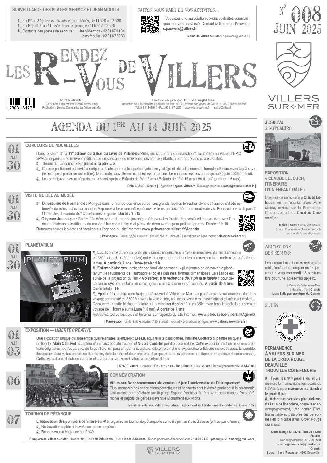 Les Rendez-Vous de Villers N°6 du 1er au 14 Juin