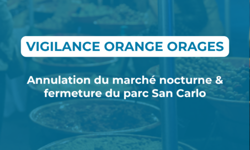 Vigilance orages | Annulation du marché nocturne et fermeture du parc San Carlo