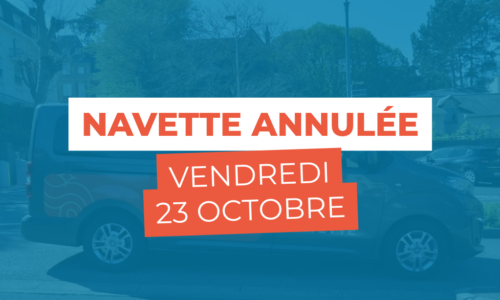 Information | La navette ne circulera pas vendredi 23 octobre